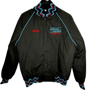 USA Vintage Trucker Western Bomber Jacket Aztec Print